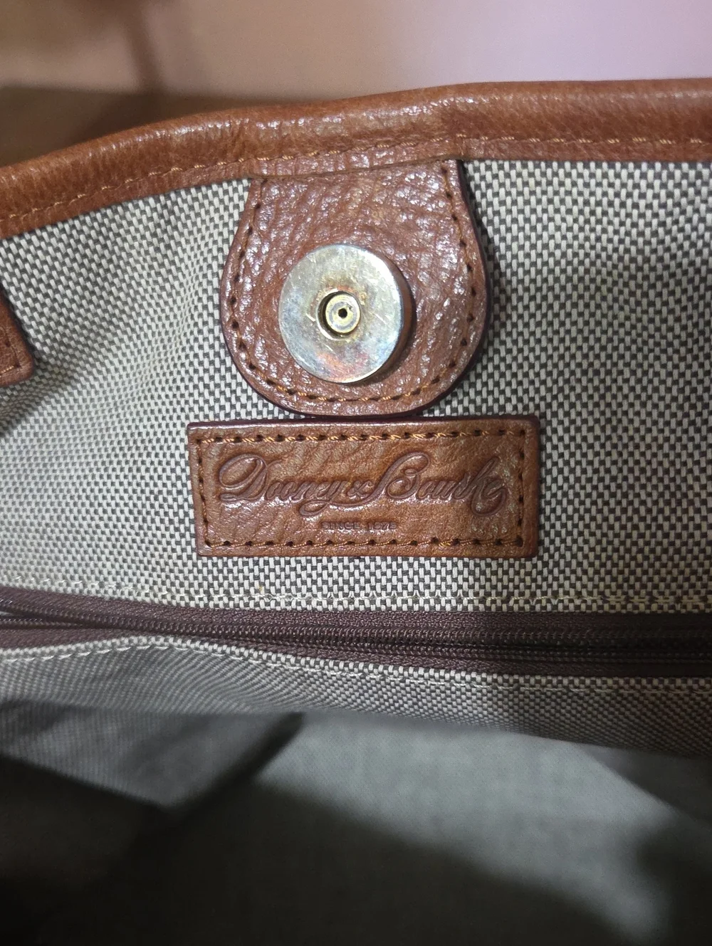 Vintage Y2k Dooney And Bourke Bella Shopper Bag Blue And Brown Suede 2001
